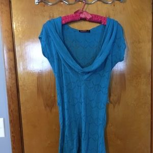 Cowl neck zig zag detail sweater